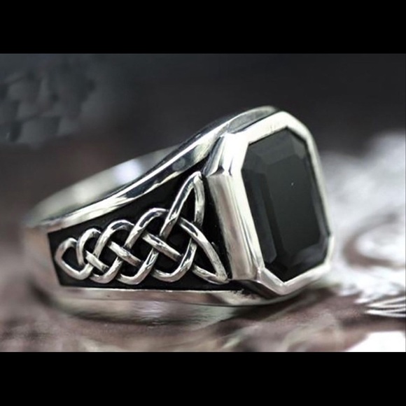 Men’s .925 Sterling Silver Black Onyx Ring - Picture 5 of 6